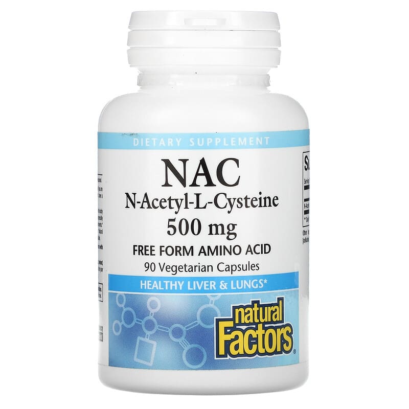 Natural Factors NAC N-Acetyl-L Cysteine 500 mg 90 Vegetarian Capsules 8 Thực phẩm chức năng Natural Factors NAC N-Acetyl-L Cysteine 500 mg 90 Vegetarian Capsules 068958028156