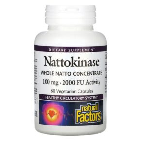 Thực phẩm chức năng Natural Factors Nattokinase 100 mg 60 Vegetarian Capsules 068958017259