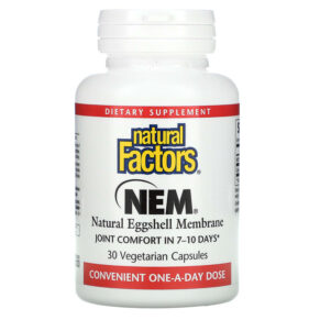 Thực phẩm chức năng Natural Factors NEM Natural Eggshell Membrane 30 Vegetarian Capsules 068958026923