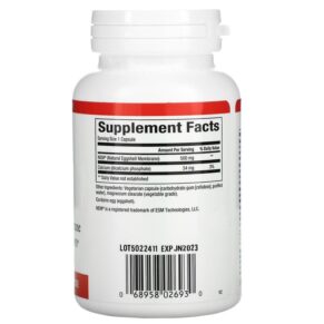 Thực phẩm bổ sung Natural Factors NEM Natural Eggshell Membrane 60 Vegetarian Capsules 068958026930