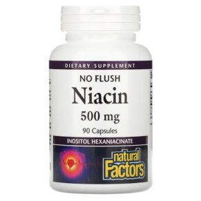 Thực phẩm chức năng Natural Factors No Flush Niacin 500 mg 90 Capsules 068958012230
