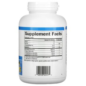 Thực phẩm bổ sung Natural Factors OmegaFactors Wild Alaskan Salmon Oil 1.000 mg 180 Softgels 068958022574