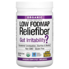 Thực phẩm chức năng Natural Factors Organic Low Fodmap Reliefiber Unflavored 5.3 oz (150 g) 068958049915