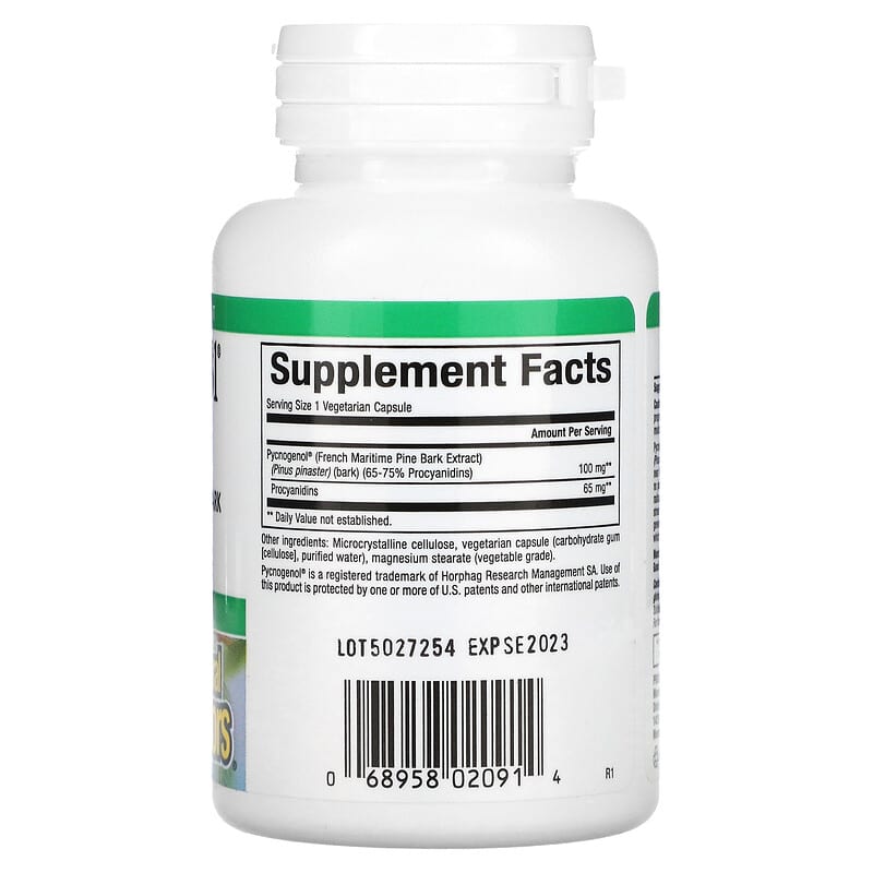Natural Factors Pycnogenol 100 mg 30 Vegetarian Capsules 2 Thực phẩm bổ sung Natural Factors Pycnogenol 100 mg 30 Vegetarian Capsules 068958020914