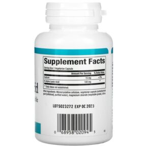 Thực phẩm bổ sung Natural Factors R-Lipoic Acid 100 mg 60 Vegetarian Capsules 068958020945