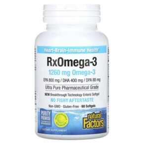 Thực phẩm chức năng Natural Factors RxOmega-3 630 mg 60 Softgels 068958035482