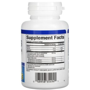 Thực phẩm bổ sung Natural Factors RxOmega-3 Mini-Gels 500 mg 60 Enteripure Softgels 068958354941