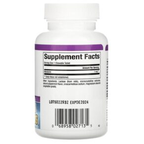 Thực phẩm bổ sung Natural Factors Stress-Relax Melatonin 1 mg 90 Chewable Tablets 068958027135