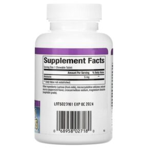 Thực phẩm bổ sung Natural Factors Stress-Relax Melatonin 5 mg 180 Chewable Tablets 068958027180