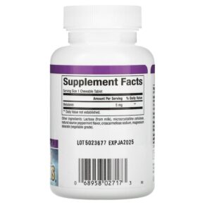 Natural Factors Stress-Relax Melatonin 5 mg 90 Chewable Tablets 3 Thực phẩm bổ sung Natural Factors Stress-Relax Melatonin 5 mg 90 Chewable Tablets 068958027173