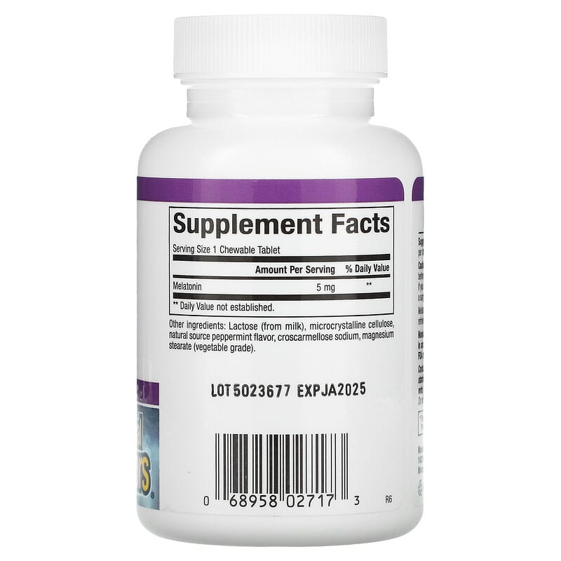 Natural Factors Stress-Relax Melatonin 5 mg 90 Chewable Tablets 2 Thực phẩm bổ sung Natural Factors Stress-Relax Melatonin 5 mg 90 Chewable Tablets 068958027173
