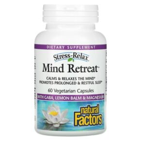 Thực phẩm chức năng Natural Factors Stress-Relax Mind Retreat 60 Vegetarian Capsules 068958028415