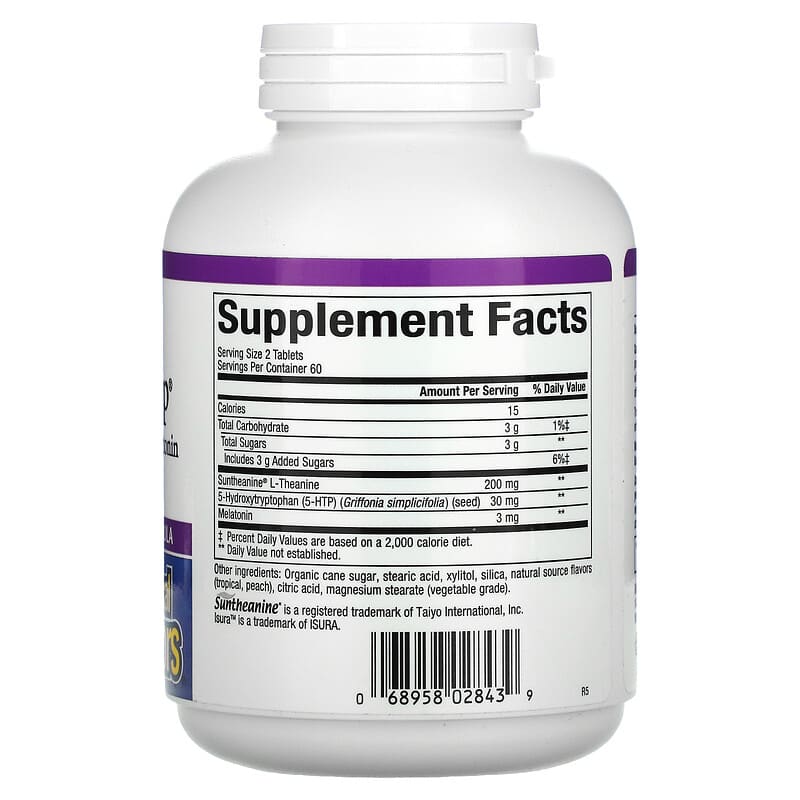 Natural Factors Stress-Relax Tranquil Sleep 5-HTP Suntheanine & Melatonin 120 Chewable Tablets 2 Thực phẩm bổ sung Natural Factors Stress-Relax Tranquil Sleep 5-HTP Suntheanine & Melatonin 120 Chewable Tablets 068958028439