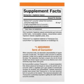 Thực phẩm bổ sung Natural Factors Theracurmin Double Strength 30 Vegetarian Capsules 068958045436
