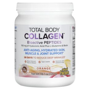 Thực phẩm chức năng Natural Factors Total Body Collagen Bioactive Peptides Orange 100 mg 1 lb 1 oz (500 g) 068958026312
