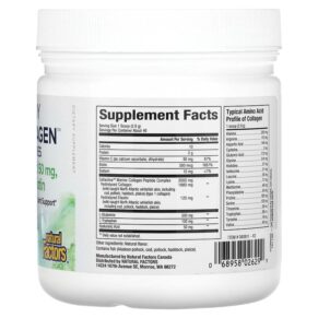 Thực phẩm bổ sung Natural Factors Total Body Marine Collagen Bioactive Peptides Unflavored 4.8 oz (135 g) 068958026299