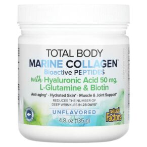 Thực phẩm chức năng Natural Factors Total Body Marine Collagen Bioactive Peptides Unflavored 4.8 oz (135 g) 068958026299