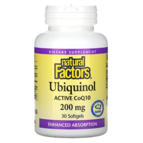 Thực phẩm chức năng Natural Factors Ubiquinol 200 mg 30 Softgels 068958207292