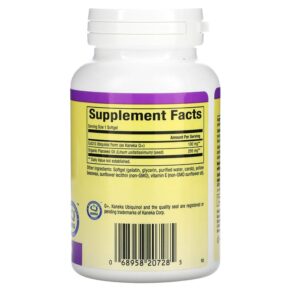 Thực phẩm bổ sung Natural Factors Ubiquinol Active CoQ10 100 mg 120 Softgels 068958207285