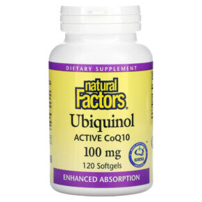 Thực phẩm chức năng Natural Factors Ubiquinol Active CoQ10 100 mg 120 Softgels 068958207285