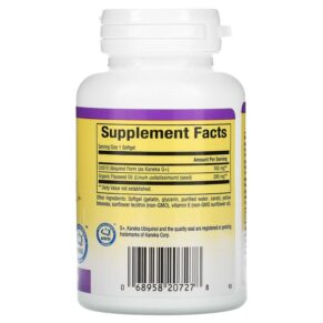 Thực phẩm bổ sung Natural Factors Ubiquinol Active CoQ10 100 mg 30 Softgels 068958207278