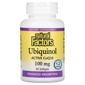 Thực phẩm chức năng Natural Factors Ubiquinol Active CoQ10 100 mg 30 Softgels 068958207278