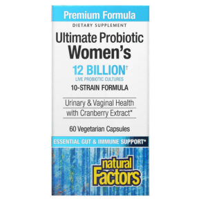 Thực phẩm chức năng Natural Factors Ultimate Probiotic Women's 12 Billion 60 Vegetarian Capsules 068958018492