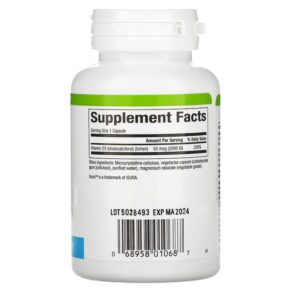 Thực phẩm bổ sung Natural Factors Vegan Vitamin D3 50 mcg (2.000 IU) 90 Vegetarian Capsules 068958010687