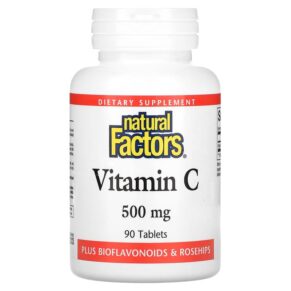 Thực phẩm chức năng Natural Factors Vitamin C 500 mg 90 Tablets 068958013008
