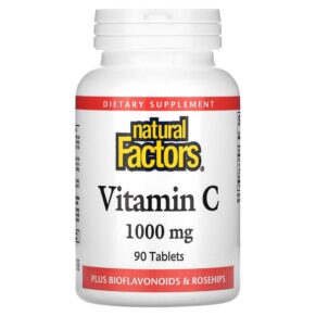 Thực phẩm chức năng Natural Factors Vitamin C Plus Bioflavonoids & Rosehips 1.000 mg 90 Tablets 068958013442