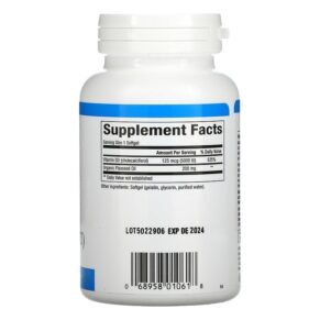 Thực phẩm bổ sung Natural Factors Vitamin D3 125 mcg (5.000 IU) 240 Softgels 068958010618