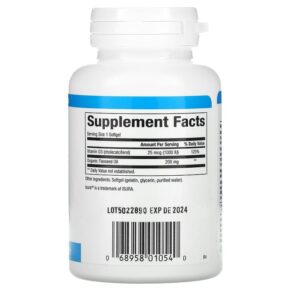 Thực phẩm bổ sung Natural Factors Vitamin D3 25 mcg (1.000 IU) 180 Softgels 068958010540
