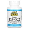 Thực phẩm chức năng Natural Factors Vitamin D3 & K2 60 Softgels 068958012926