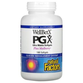 Thực phẩm chức năng Natural Factors WellBetX PGX Plus Mulberry 180 Softgels 068958035260