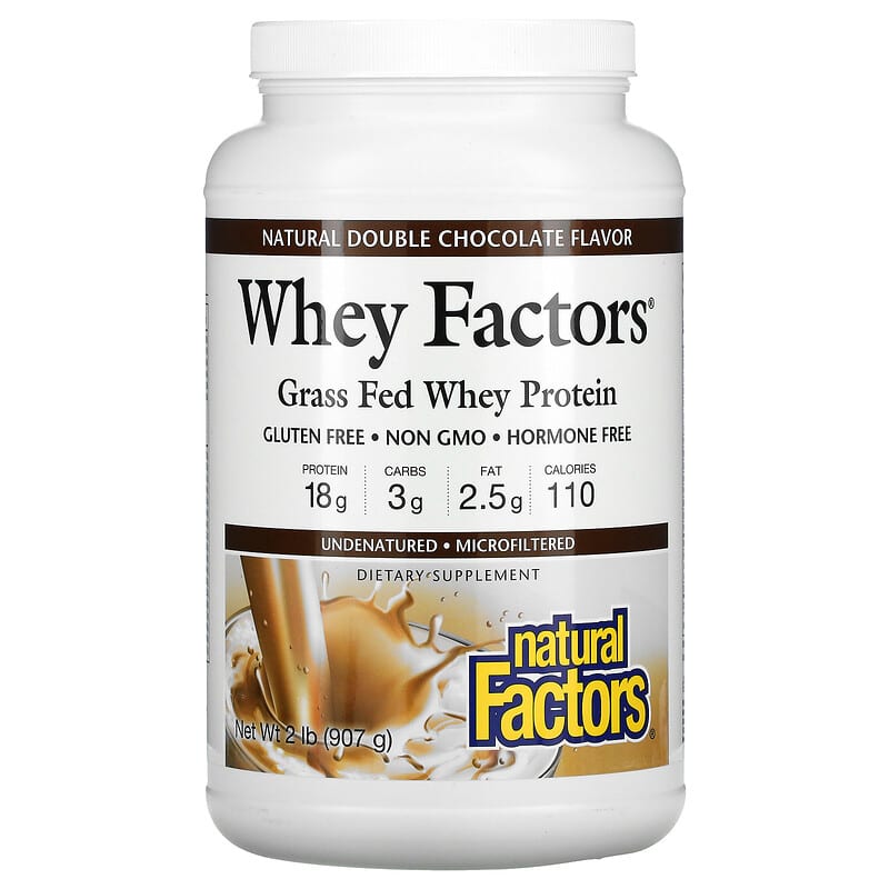 Natural Factors Whey Factors Grass Fed Whey Protein Natural Double Chocolate 2 lb (907 g) 8 Thực phẩm chức năng Natural Factors Whey Factors Grass Fed Whey Protein Natural Double Chocolate 2 lb (907 g) 068958029344