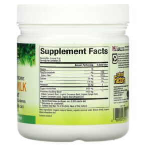 Thực phẩm bổ sung Natural Factors Whole Earth & Sea Golden Milk Soothing Boost 4.4 oz (124.7 g) 068958355535