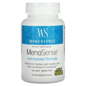 Thực phẩm chức năng Natural Factors WomenSense MenoSense Menopause Formula 90 Vegetarian Capsules 068958049502