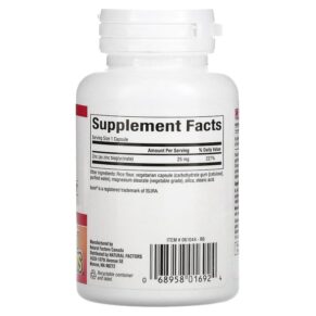 Thực phẩm bổ sung Natural Factors Zinc Bisglycinate 25 mg 60 Vegetarian Capsules 068958016924