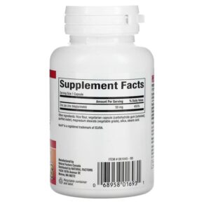 Natural Factors Zinc Bisglycinate 50 mg 60 Vegetarian Capsules 3 Thực phẩm bổ sung Natural Factors Zinc Bisglycinate 50 mg 60 Vegetarian Capsules 068958016931