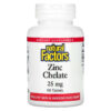 Thực phẩm chức năng Natural Factors Zinc Chelate 25 mg 90 Tablets 068958016832