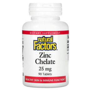 Thực phẩm chức năng Natural Factors Zinc Chelate 25 mg 90 Tablets 068958016832