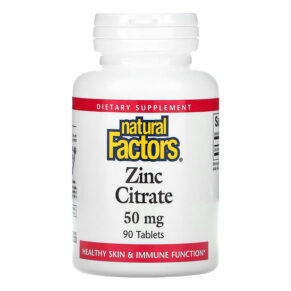 Thực phẩm chức năng Natural Factors Zinc Citrate 50 mg 90 Tablets 068958016801