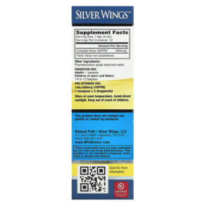 Thực phẩm bổ sung Natural Path Silver Wings Colloidal Silver 50 PPM 2 fl oz (60 ml) 613405880889