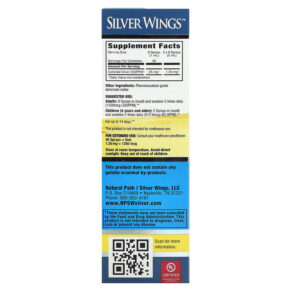 Thực phẩm bổ sung Natural Path Silver Wings Colloidal Silver Vertical Spray 250 PPM 1 fl oz (30 ml) 613405770661