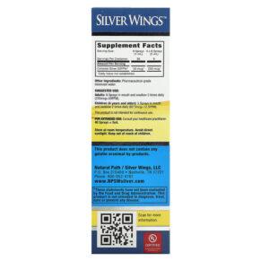 Thực phẩm bổ sung Natural Path Silver Wings Colloidal Silver Vertical Spray 50 PPM 1 fl oz (30 ml) 613405770777