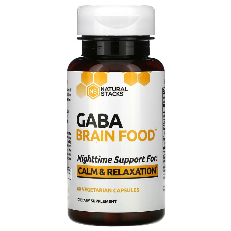 Natural Stacks Gaba Brain Food 60 Vegetarian Capsules 8 Thực phẩm chức năng Natural Stacks Gaba Brain Food 60 Vegetarian Capsules 718879621508