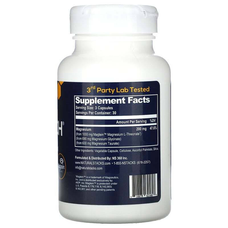 Natural Stacks MagTech Magnesium Complex 90 Vegetarian Capsules 2 Thực phẩm bổ sung Natural Stacks MagTech Magnesium Complex 90 Vegetarian Capsules 718879621607