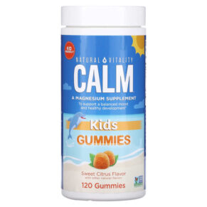 Thực phẩm chức năng Natural Vitality CALM Kids Gummies Sweet Citrus 120 Gummies 183405043817