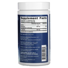 Thực phẩm bổ sung Natural Vitality CALM Mind Magnesium Supplement with L-Theanine Drink Mix Unflavored 6 oz (168 g) 840230344082