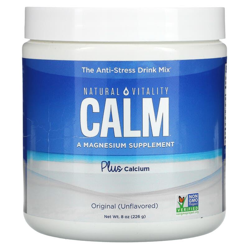 Natural Vitality CALM Plus Calcium The Anti-Stress Drink Mix Original (Unflavored) 8 oz (226 g) 8 Thực phẩm chức năng Natural Vitality CALM Plus Calcium The Anti-Stress Drink Mix Original (Unflavored) 8 oz (226 g) 183405043541